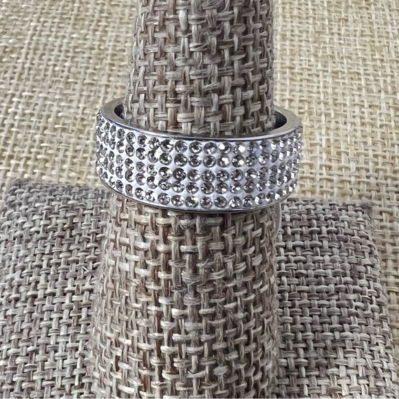 New Micro Pave Cubic Zirconia CZ Band Ring Size 8 - Picture 7 of 8